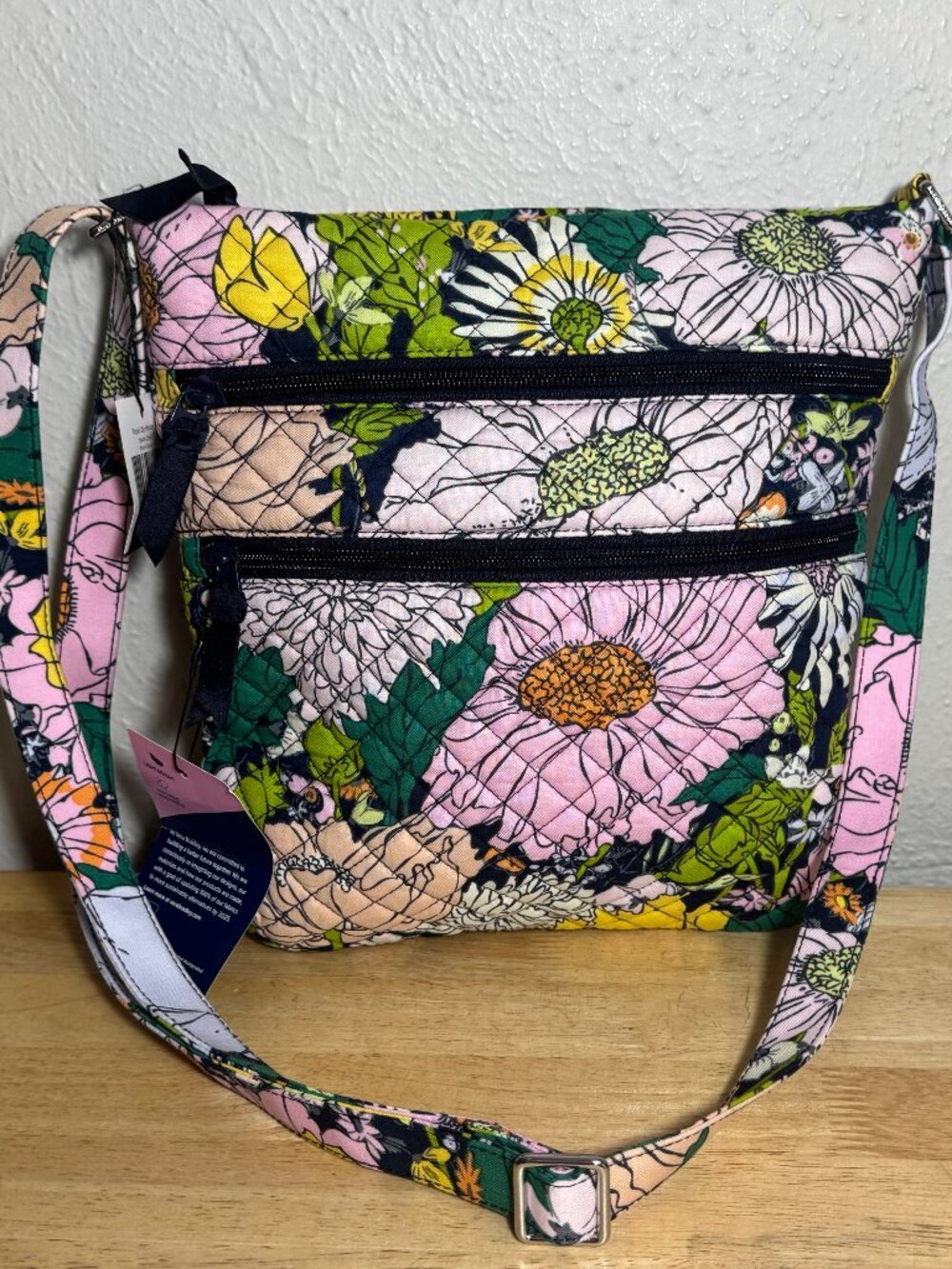 Vera Bradley Triple Zip Hipster in Bloom Boom NWT